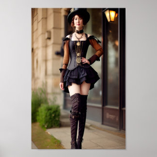 Poster Steampunk Lady