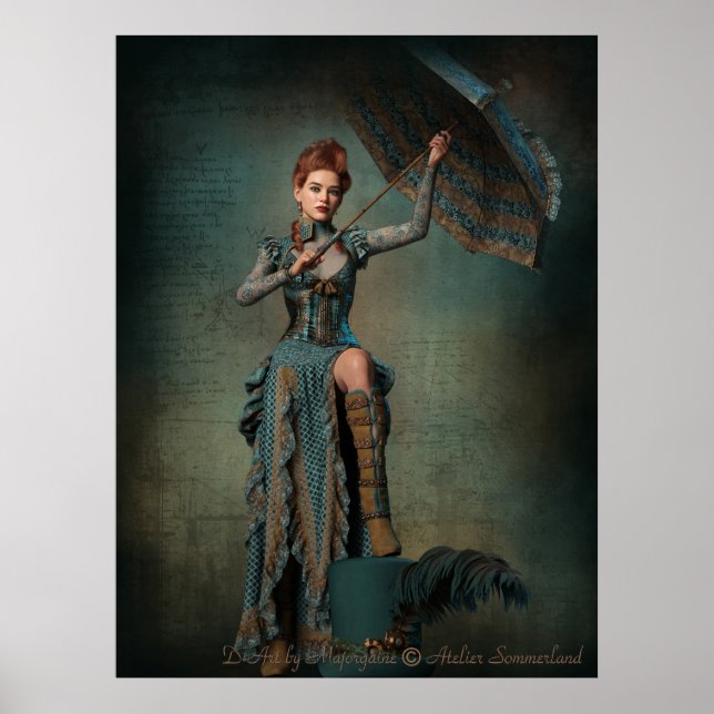 Poster Steampunk Lady (Frente)