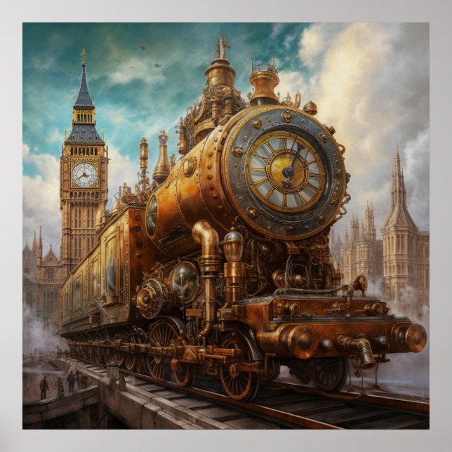 Poster Steampunk London (Frente)