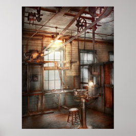 Poster Steampunk - Maquinista - A estação de retificação