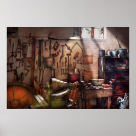 Poster Steampunk - Maquinista - A oficina dos inventores