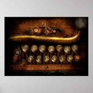 Póster Steampunk - mecanismo da remuneração