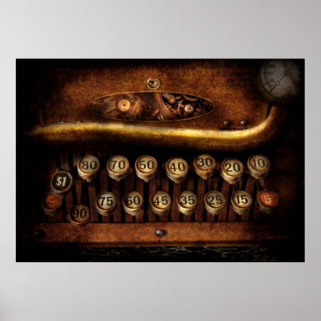 Póster Steampunk - Mecanismo de remuneração (Frente)