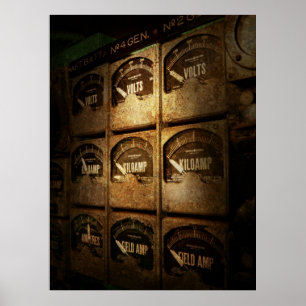 Póster Steampunk - naval - grade de força elétrica