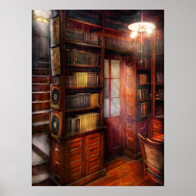 Póster Steampunk - O estudo semiprivado (Frente)