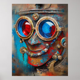 Poster Steampunk O Retrato Do Homem De Tin