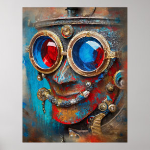 Poster Steampunk O Retrato Do Homem De Tin