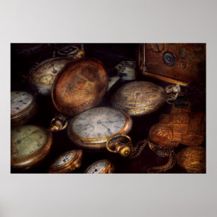 Poster Steampunk - pulso de disparo - tempo vestido