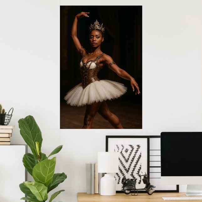 Poster Steampunk Royal Ballerina Elegant Fantasy (Escritório em casa)