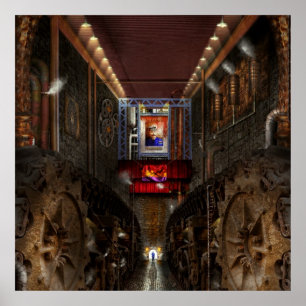 Póster Steampunk - Sociedade distópica