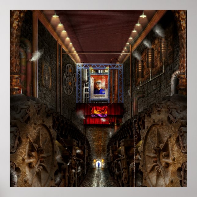 Póster Steampunk - Sociedade distópica (Frente)