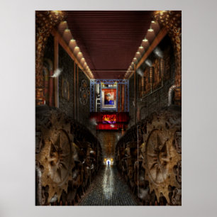 Poster Steampunk - sociedade Dystopian