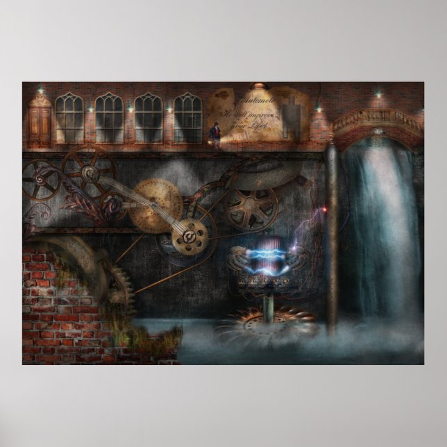 Poster Steampunk - Sociedade Industrial (Frente)