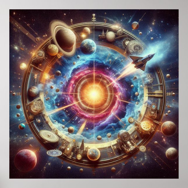 Poster Steampunk/Time Machine, Time/Space/Continuum 6000X (Frente)