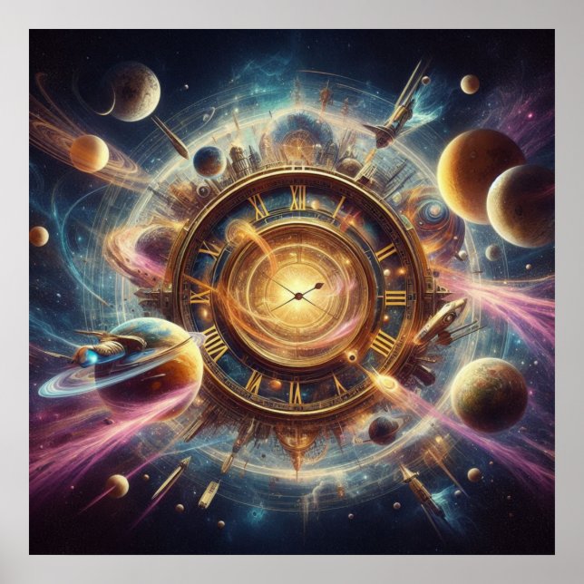 Poster Steampunk/Time Machine, Time/Space/Continuum 6002X (Frente)