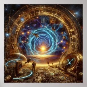 Poster Steampunk/Time Machine, Time/Space/Continuum 6004X