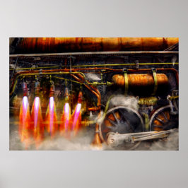 Poster Steampunk - Trem - O super expresso