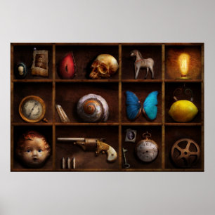 Poster Steampunk - Uma caixa de curiosidades