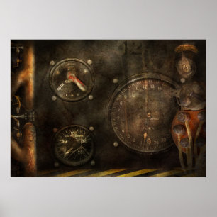 Poster Steampunk - verifique sua pressão