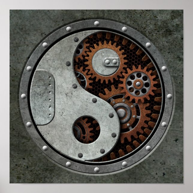 Póster Steampunk Yin Yang (Frente)
