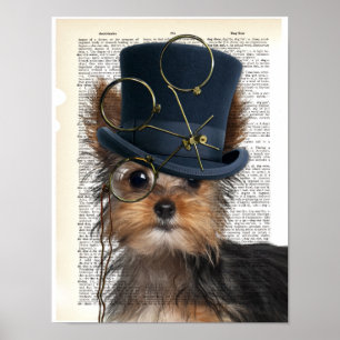 Poster Steampunk Yorkie na página do dicionário