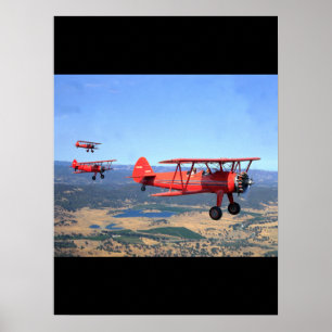 Poster Stearman, PT-17, aviação 1943_Classic