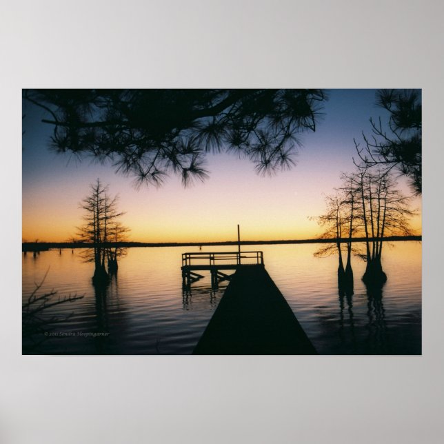 Poster Steinhagen Reservoir Sunset (Frente)