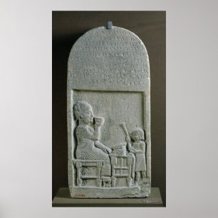 Póster Stela de Si'gabbor, padre do deus da lua