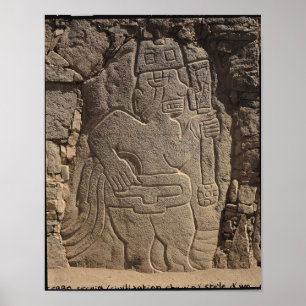 Póster Stela que descreve um guerreiro que guardara um