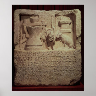 Póster Stele do moleiro Marcus Careius Asisa