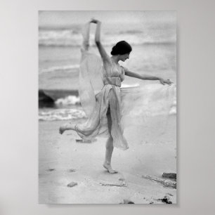 Poster Stella, Dancer, Beach, Vintage