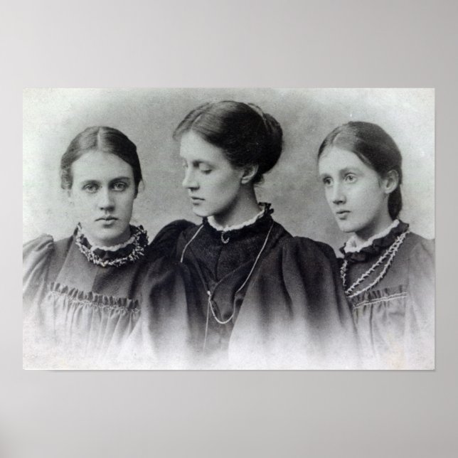 Póster Stella, Vanessa e Virginia Stephen, c.1896 (Frente)