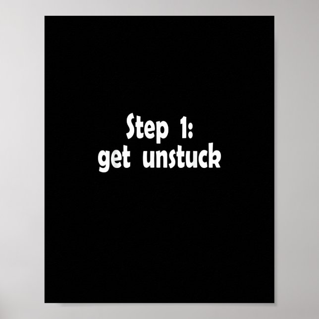 Poster Step Get Unstuck Inspiration Ship Stuck Motivation (Frente)