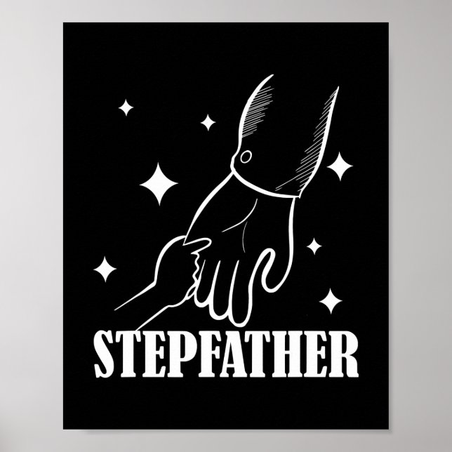 Poster Stepdad Dia de os pais Stepdad  Passo Pai Sayings (Frente)