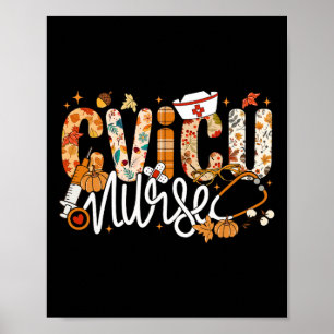 Poster Stethoscope Enfermeira Cvicu Queda Outono Sai