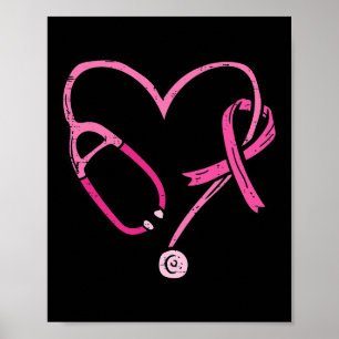 Poster Stethoscope Enfermeira Médica Sensibilização para 