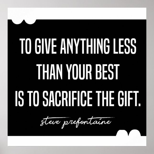 Poster Steve Prefontaine Executando Cotações (Frente)