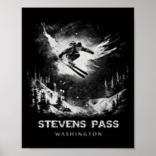 Poster Stevens P Washington Esqui Esquiando Esquiador