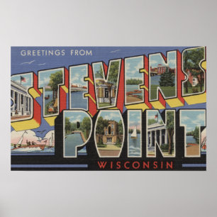 Póster Stevens Point, Wisconsin - Grandes Cenas de Letra