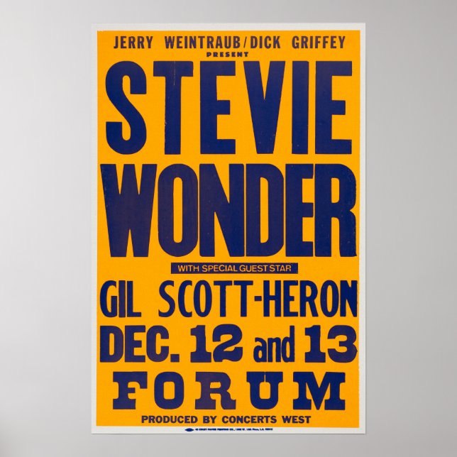 Poster Stevie Wonder / Gil Scott Heron (Frente)
