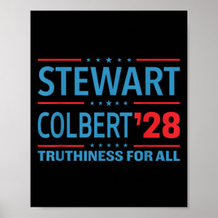 Poster Stewart & Colbert 2028 Truthiness Para Todos,