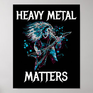 Poster Stic do Rocker Guitarra Stic, Cabeça de Metal S