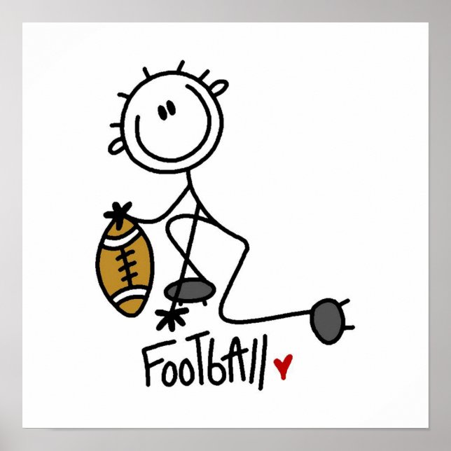 Póster Stick Figura T-shirts e presentes básicos de futeb (Frente)