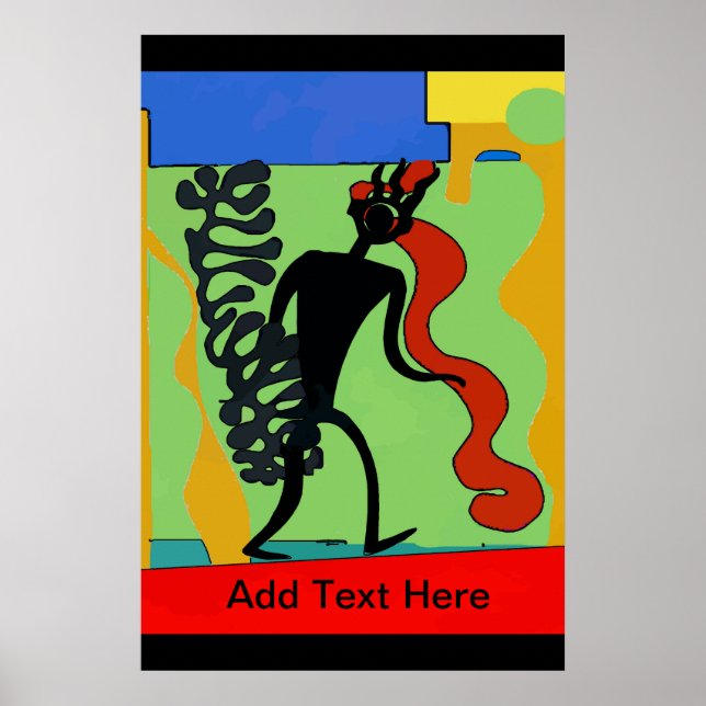 Poster Stick Man, Adicionar texto (Frente)