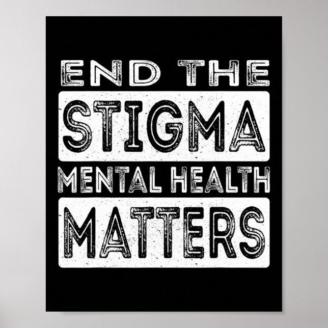 Poster Stigma Mental Health Problems Mental Health Aw (Frente)