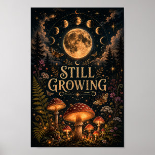 Poster Still Growing   Arte Celestial de Cogumelo 