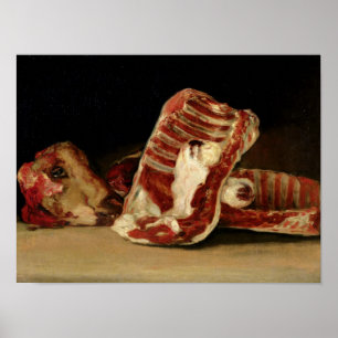 Poster Still life of Sheep's Ribs and Head