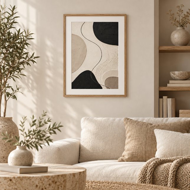 Poster Still Trace | Minimal Abstract Plaster Art Print (Criador carregado)