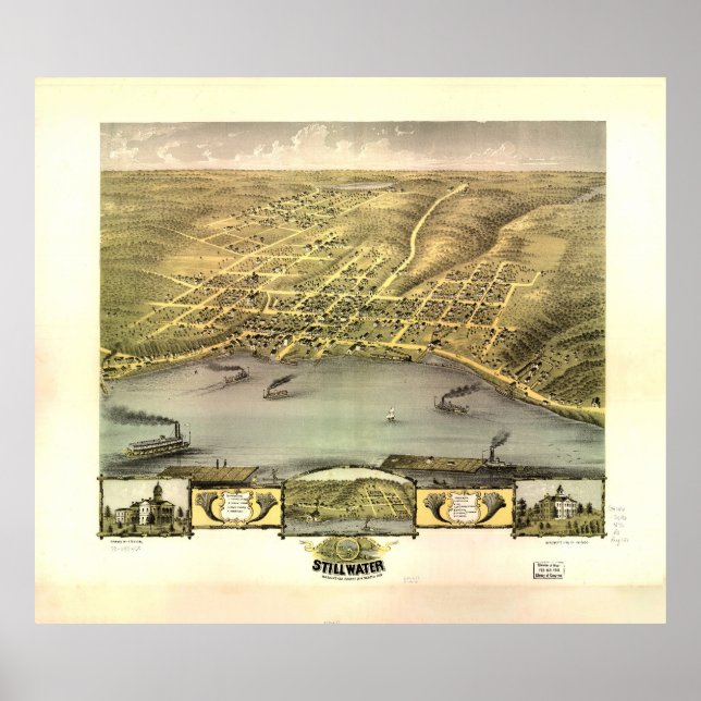 Poster Stillwater, Minnesota (1870) (Frente)