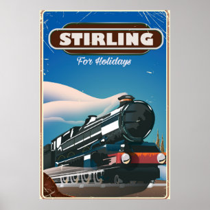 Póster Stirling Scotland Vintage poster.